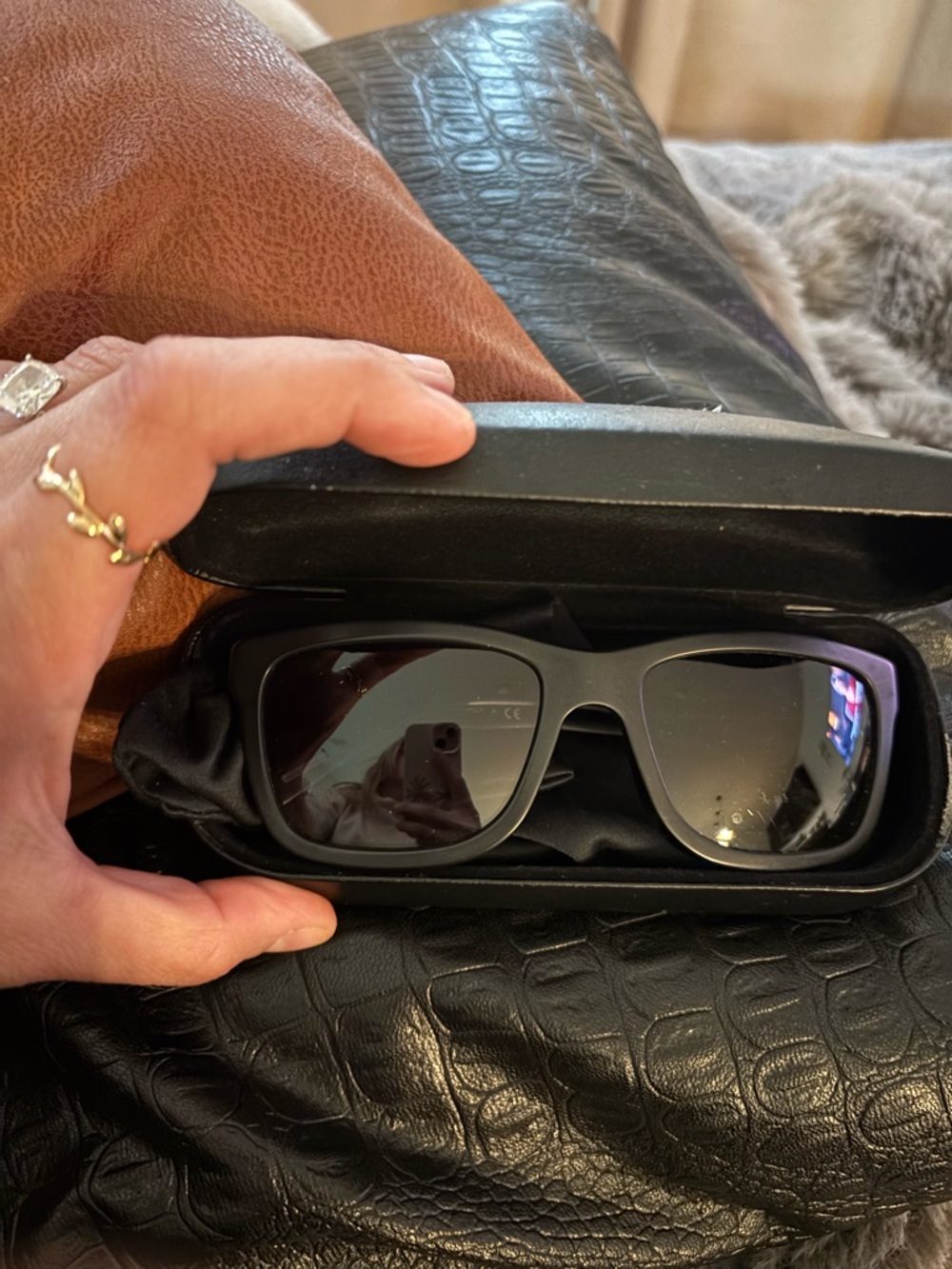 Dolce & Gabbana Black Polarized Sunglasses